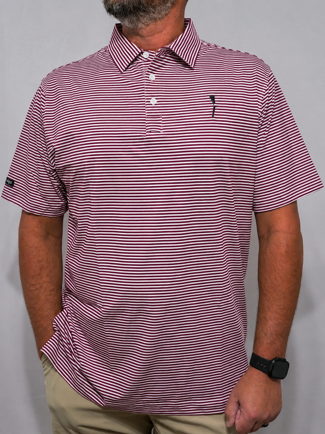 Pin Stripes - Maroon